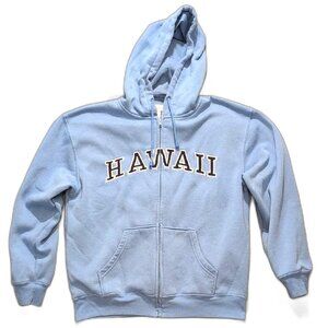 Blue BaBa Hawaii Hoodie With Island Graphic On Back